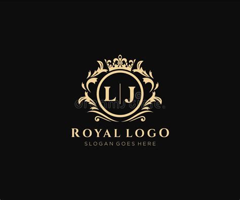 Initial Lj Letter Luxurious Brand Logo Template For Restaurant