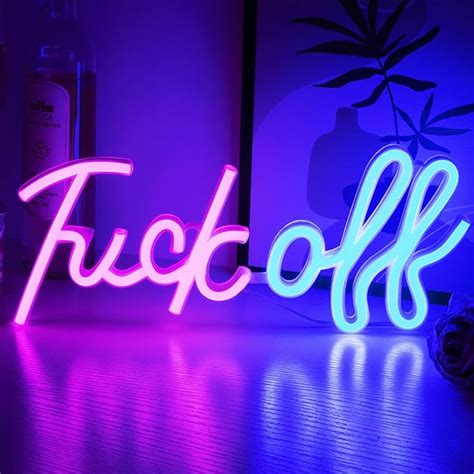 Amazon PIKPEOD Fuck Off Neon Sign Neon Light For Wall Decor