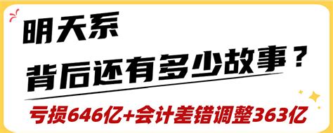 天“雷”！亏损646亿 会计差错调整363亿的天安财险：明天系背后还有多少故事？ 天雷滚滚， “雷”的不只是亏损！ 可知道，背后还有这些故事？ ①天安财险，计提信用减值损失577亿，上半年亏损