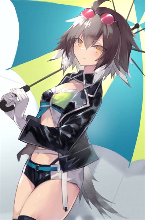 Safebooru 1girl Ahoge Arknights Bikini Black Bikini Black Jacket