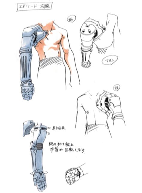 Edward Elric Automail Arm Reference By Hiromu Arakawa In 2023 Fullmetal Alchemist Edward