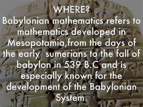 Babylonian Mathematics and Numbers by marthacruz2089