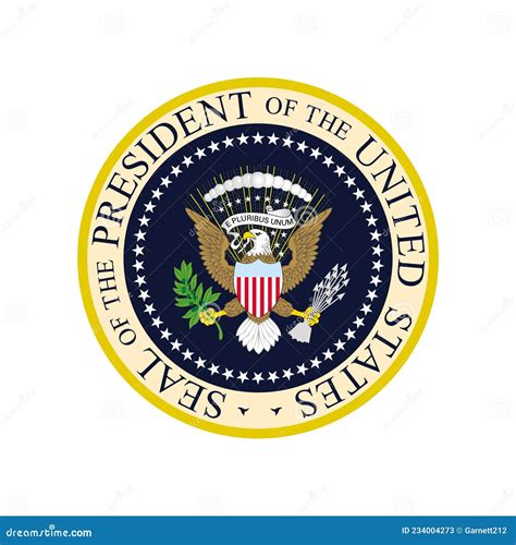 Realistic Vector Logo of the Seal of the President of the United States ...