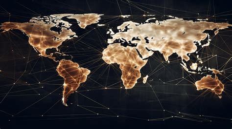 Distribuci N De La Red Log Stica En Un Mapa Mundial Concepto De