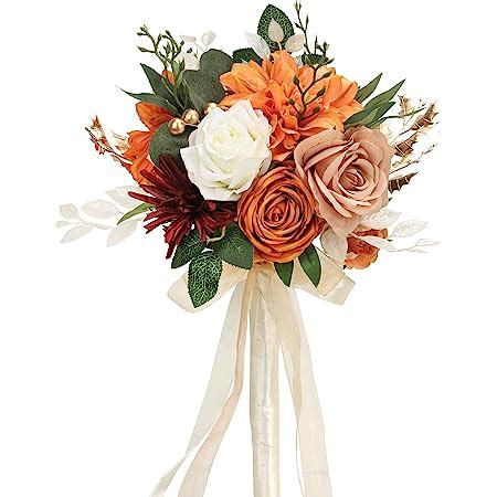 Amazon CherishedMoments Bridal Wedding Bouquet 18 Inch Burnt