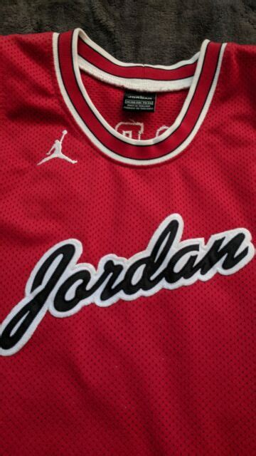 Michael Jordan Jersey Youth Xl18 20 Script Logo Chicago Bulls Red Mj