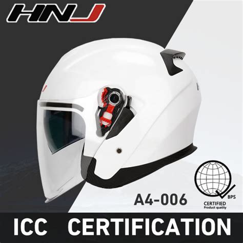 Hnj A Half Face Helmet Motorcycle Dual Visor Helmet Original