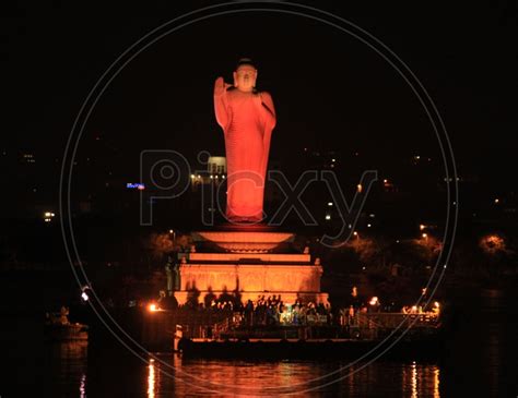 Image Of Buddha Statue In Hussain Sagar Lake At Tank Bund Le Picxy