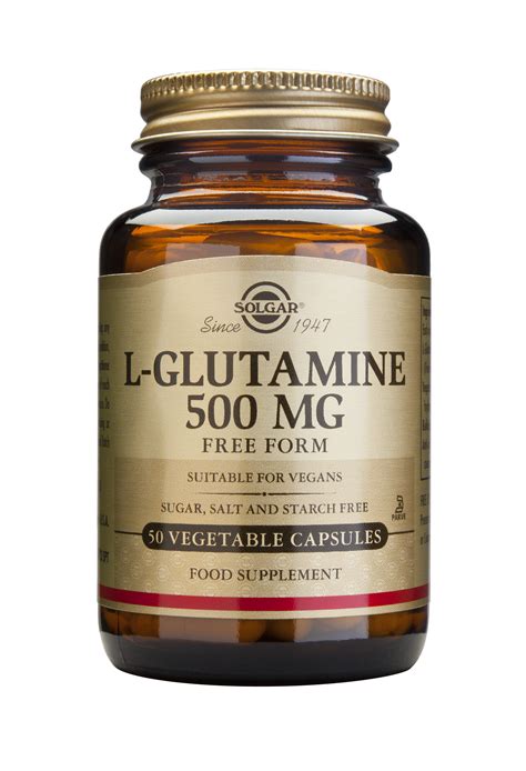 Solgar L Glutamine 500mg Veg Caps 50s Livy