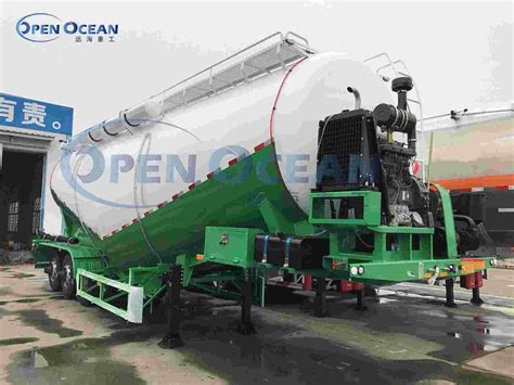 Axles Ton Bulk Cement Tank Semi Trailer Dry Powder Tanker Truck