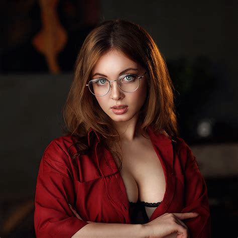 Dmitry Arhar Women Brunette Long Hair Blue Eyes Looking At Viewer