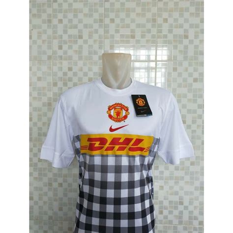 Jual Jersey MU Training DHL 2013 2014 Manchester Utd GRADE ORI Putih