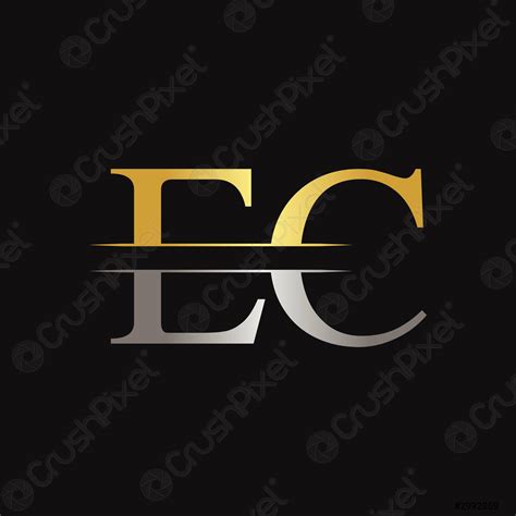 Initial EC Letter Linked Logo Business Vector Template Creative Letter