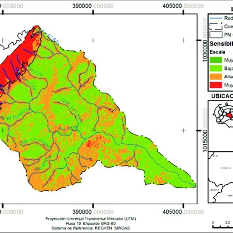 Mapa de sensibilidad ambiental para la subcuenca del río Anús Tomada