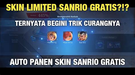 Terbaru Trik Curang Cara Dapatkan Skin Limited Sanrio Secara Gratis