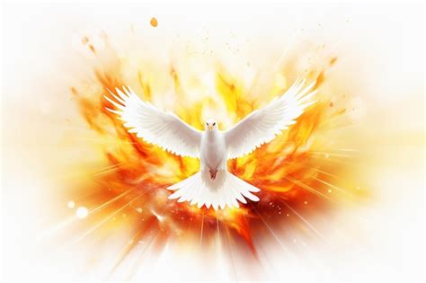 Premium Photo Illustration Of Pentecost Sunday Holy Spirit Dove