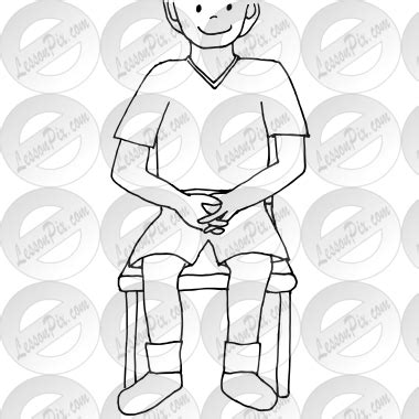 Hands in Lap Outline for Classroom / Therapy Use - Great Hands in Lap ...