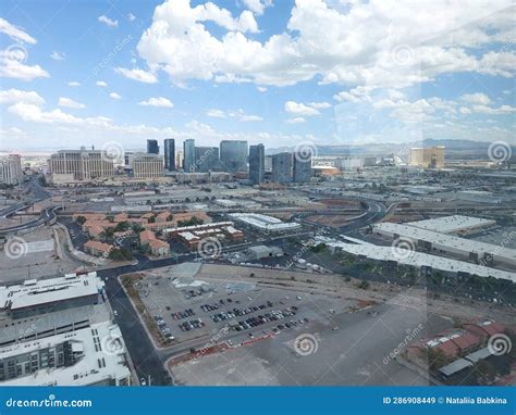 View of Las Vegas Hotel Resorts and Casinos from the Rooftop of Las ...