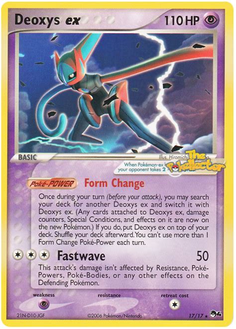 Deoxys Ex Speed Forme POP Series 4 17 Pokemon Card