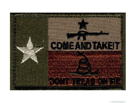 Texas Flag / Come & Take It / D.T.O.M. Patch (Embroidered Hook) – MILTACUSA