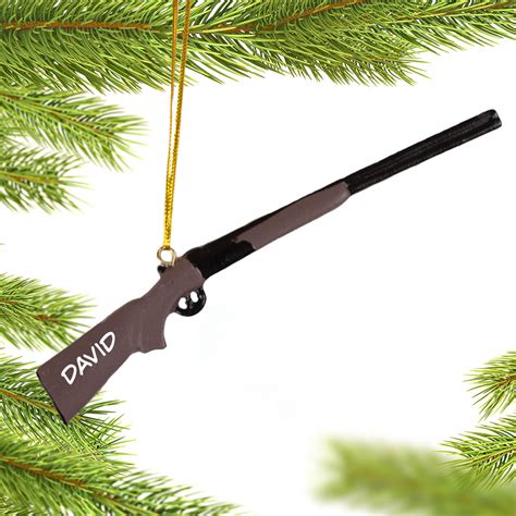 Personalized Brown Shotgun Christmas Ornament - Personalized Christmas ...