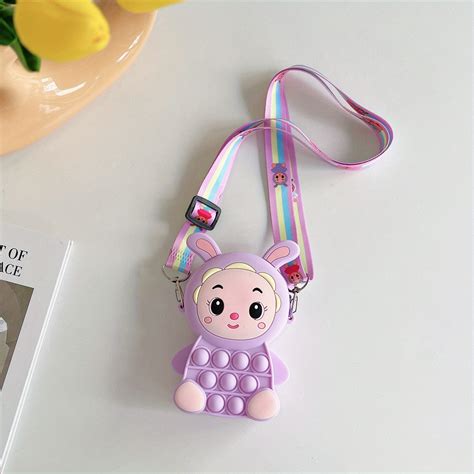 fidget toys  kids party small travel bag sensory silicone pop toy