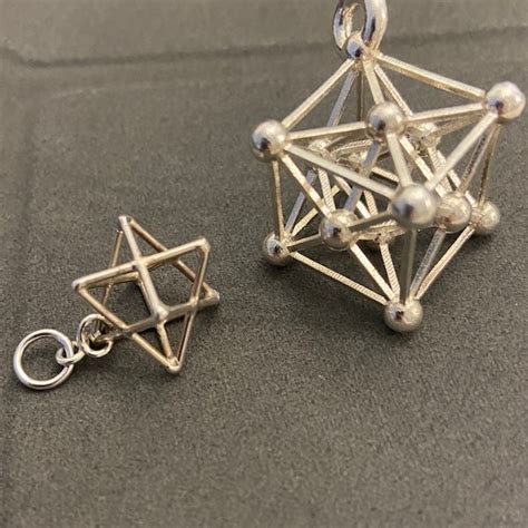 Metatrons Cube 3d Sacred Geometry Designer Jewelry 925 Sterling Silver