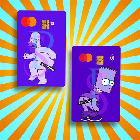 Adesivo Para Cart O De Credito Debito Bart Homer Simpson Roxo Shopee