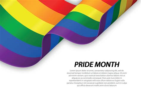 Rainbow wave flag for happy pride month background 35311429 Vector Art ...