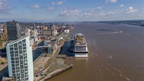 A Cruise Ship at Liverpool Port in the Summer Editorial Image - Image ...