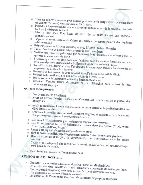 Hias Recrute Un Administrateur Financier H F N Djamena Tchad