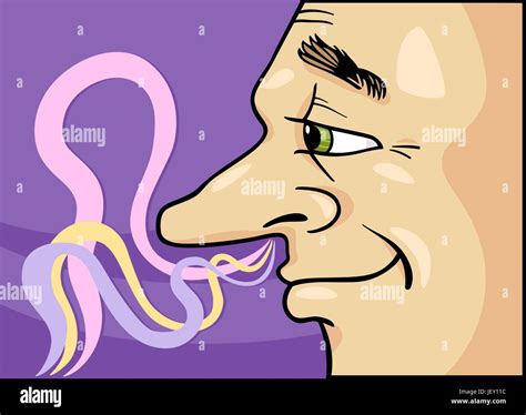 Cartoon illustration man big nose hi-res stock photography and images ...