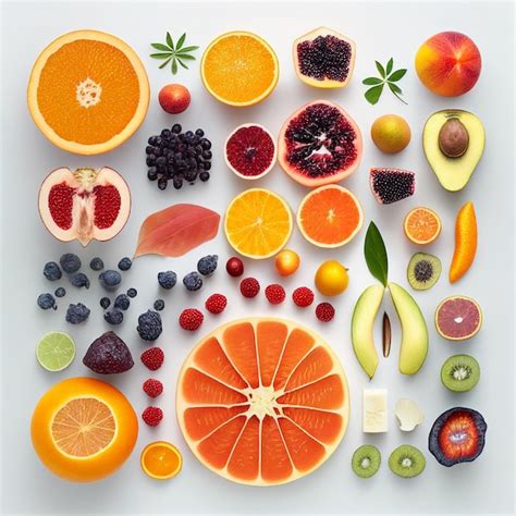 premium photo  types  fruits view