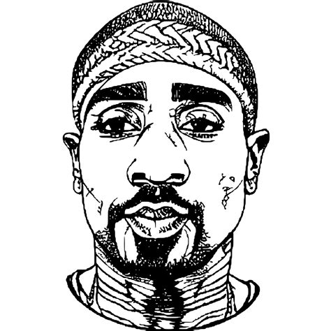 Tupac Coloring Page Highly Detailed And Realistic Handmade Reproduction