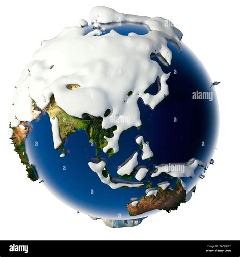 Planet Earth is covered by snow drifts Stock Photo - Alamy