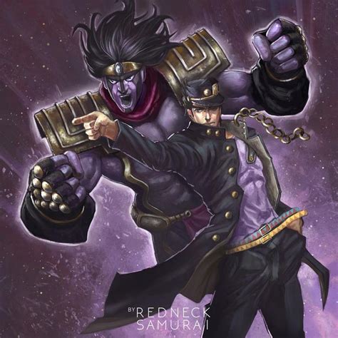 Kujo Jotaro With Star Platinum By Rednecksamura1 On Deviantart Jojo