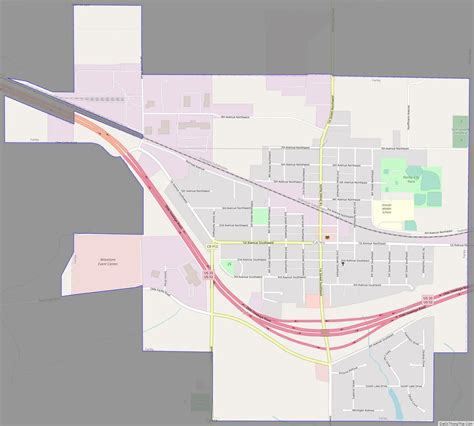 Map of Farley city, Iowa - Thong Thai Real