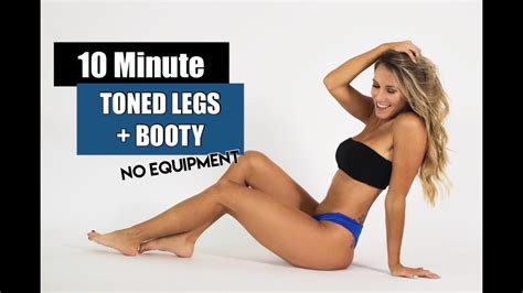 10 Minute Toned Legs Booty No Equipment Youtube