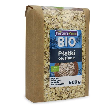 PŁATKI OWSIANE BIO 600 g NATURAVENA sklep internetowy Delikatesy Zdrowo