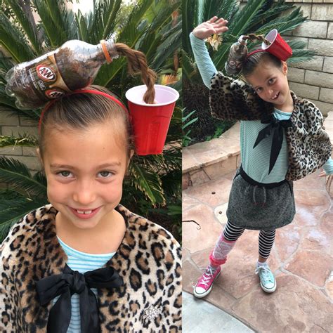 Whacky And Crazy Hair Day Soda Bottle Style Girls Hair Styles Fun