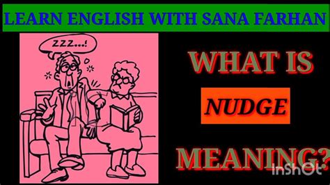 Nudge Meaning In Hindi Learn English With Sana Farhan Youtube