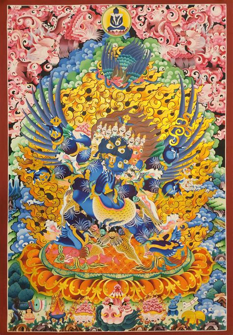 Traditional Vajrakilaya Dorje Phurba Heruka Tibetan Thangka