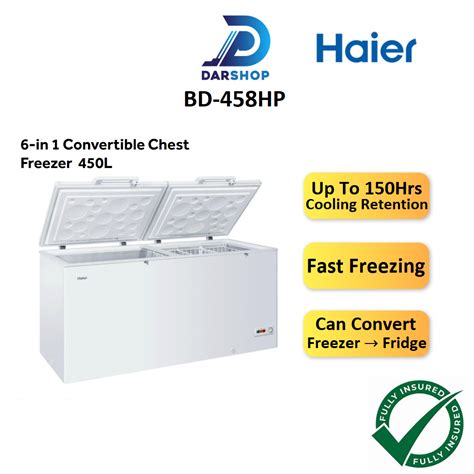 Haier Chest Freezer 450L Peti Freezer Murah Deep Freezer Peti Sejuk