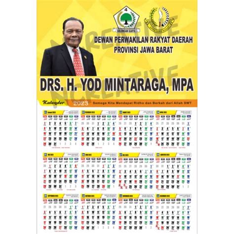 Jual CETAK KALENDER DINDING CUSTOM PARTAI PT PRIBADI 2024 DUPLEX