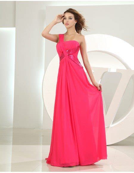 A Line One Shoulder Floor Length Chiffon Evening Dress Op3106 138 2