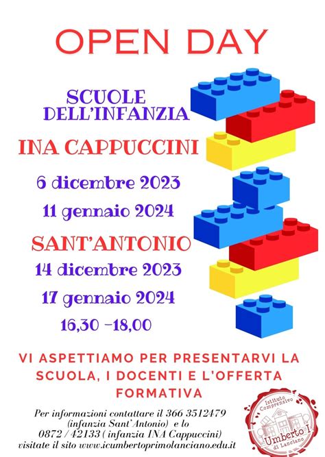 Open Day Infanzia 2023 2024 Istituto Comprensivo Statale UMBERTO I