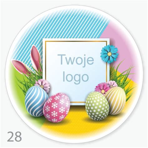 Naklejki WIELKANOCNE na paczkę list TWOJE LOGO 48 Cena Opinie