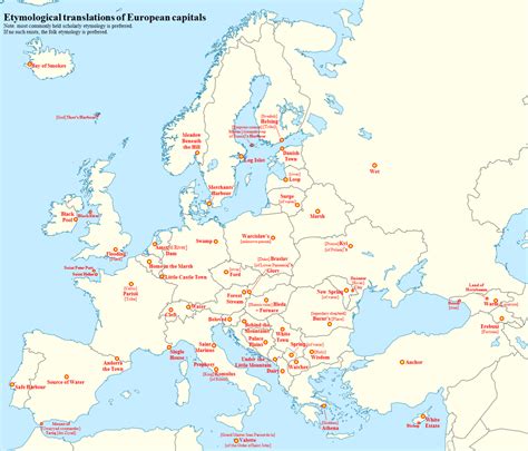 Etymology of European capitals : r/europe