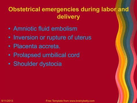 Obstetrical Emergenciesobsandgyneemergency Ppt