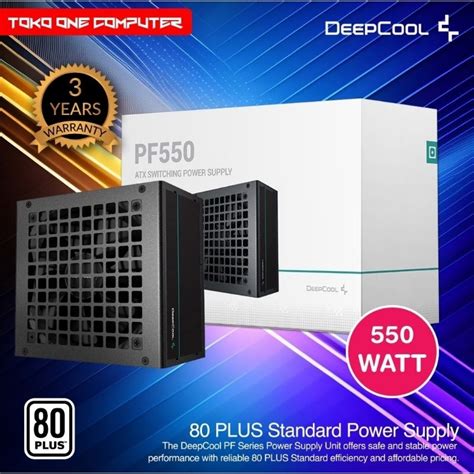 Jual Power Supply Deepcool Pf W Kabel Flat Non Modular